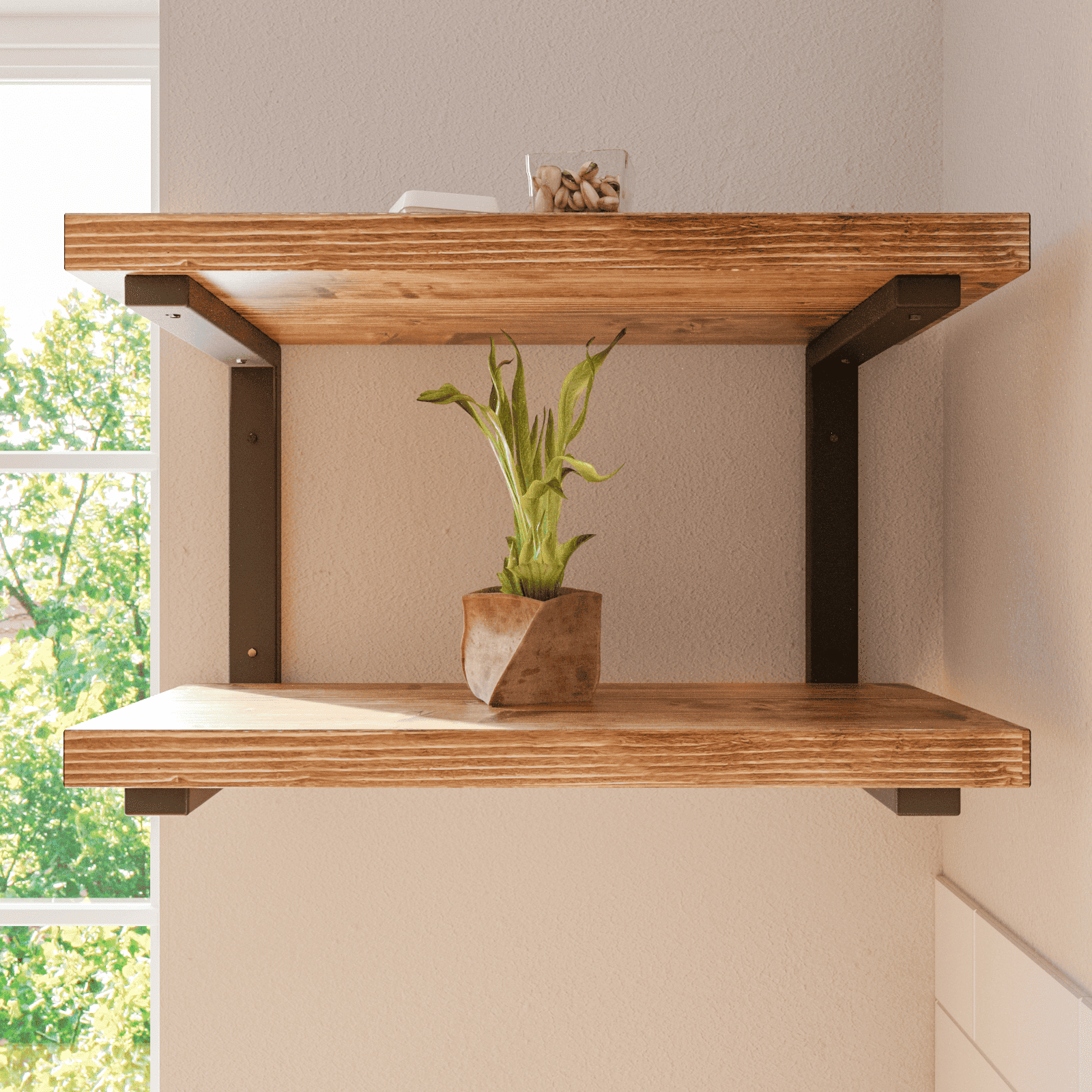 Schwerlast Regalhalter ERLENBERG - 34 cm hoch - 4 Größen - 2 Farben
