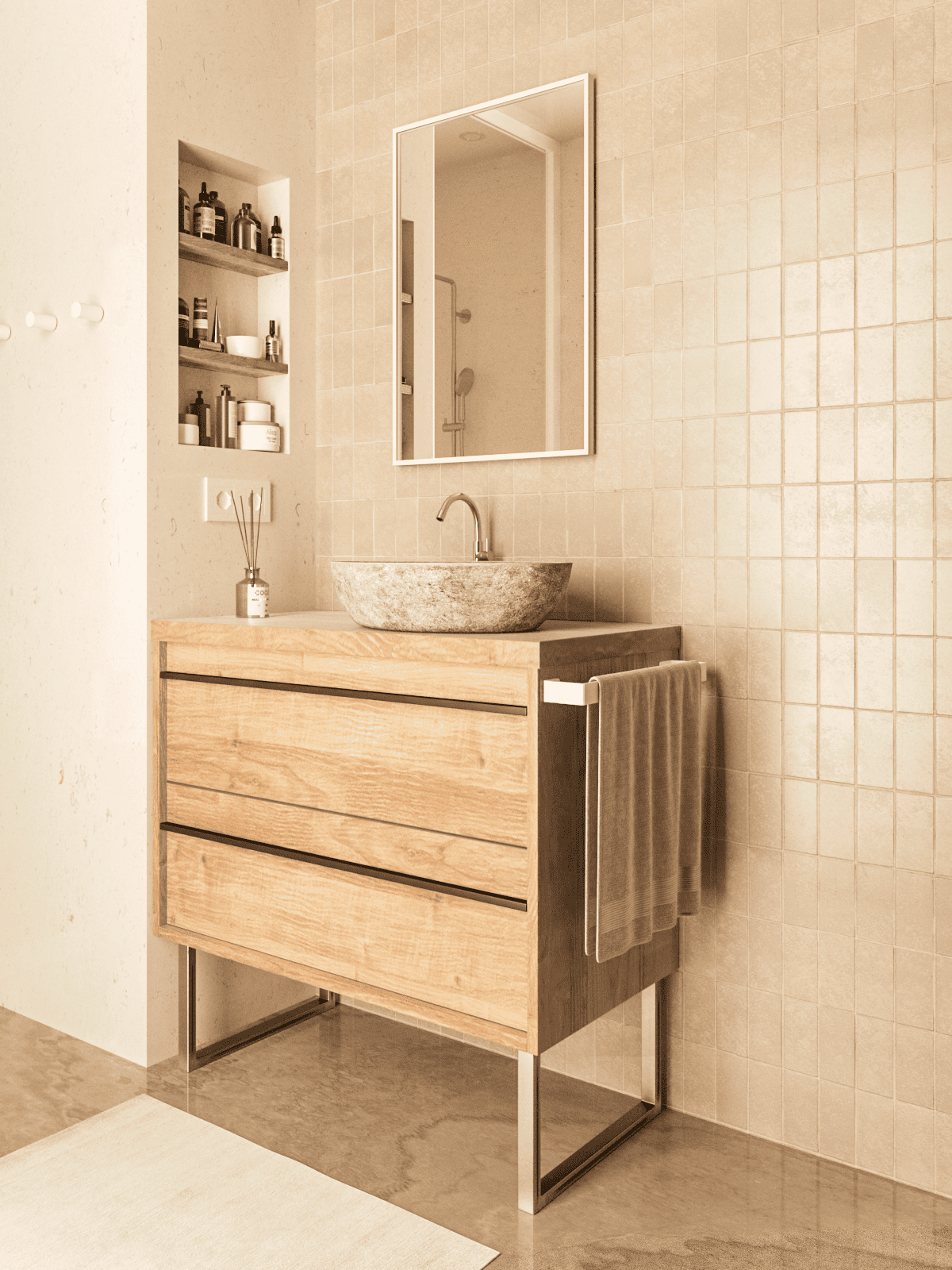 Piedini per mobili GRAZ - altezza 30 cm - 7 misure - 3 colori