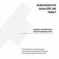 Pieds de meuble GRAZ - 15 cm de haut - 7 tailles - 3 coloris