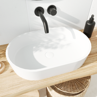 Aufsatzwaschbecken - PONZA - Oval, 55 cm, Weiß