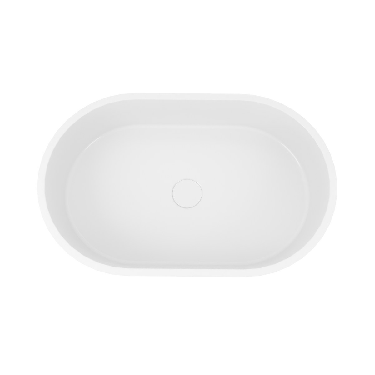 Aufsatzwaschbecken - PONZA - Oval, 55 cm, Weiß