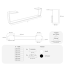 Furniture feet - 10 cm high - LUXEMBOURG - 7 sizes - 2 colors