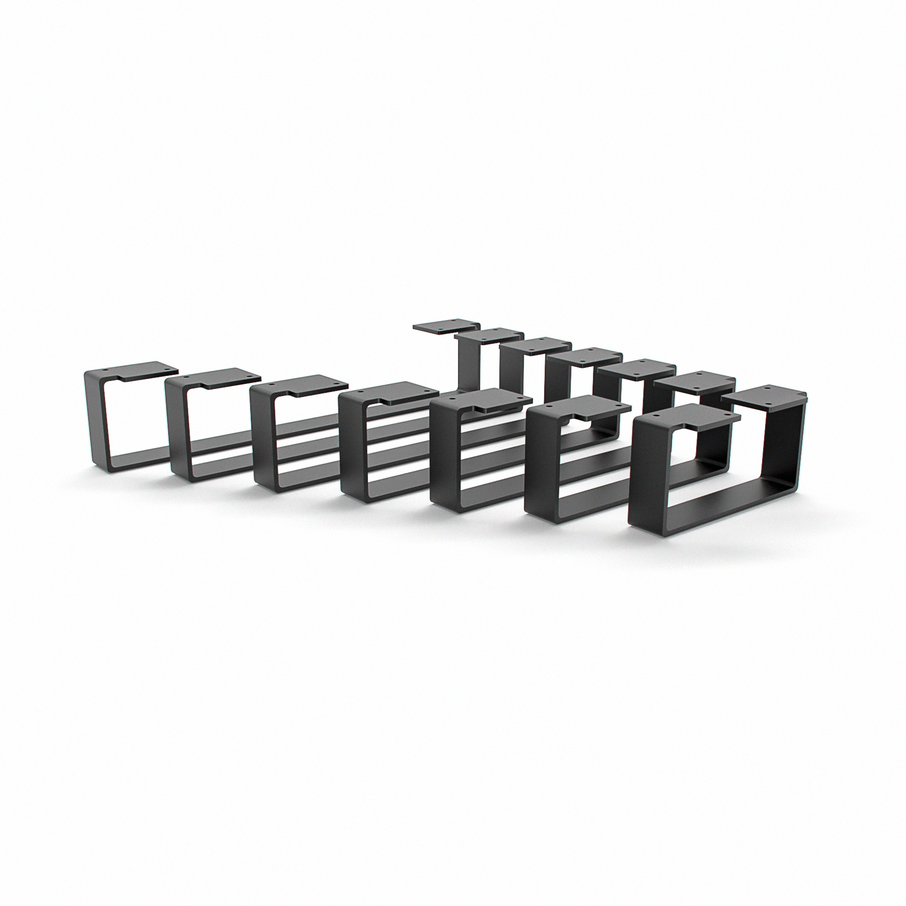 Furniture feet - 10 cm high - LUXEMBOURG - 7 sizes - 2 colors