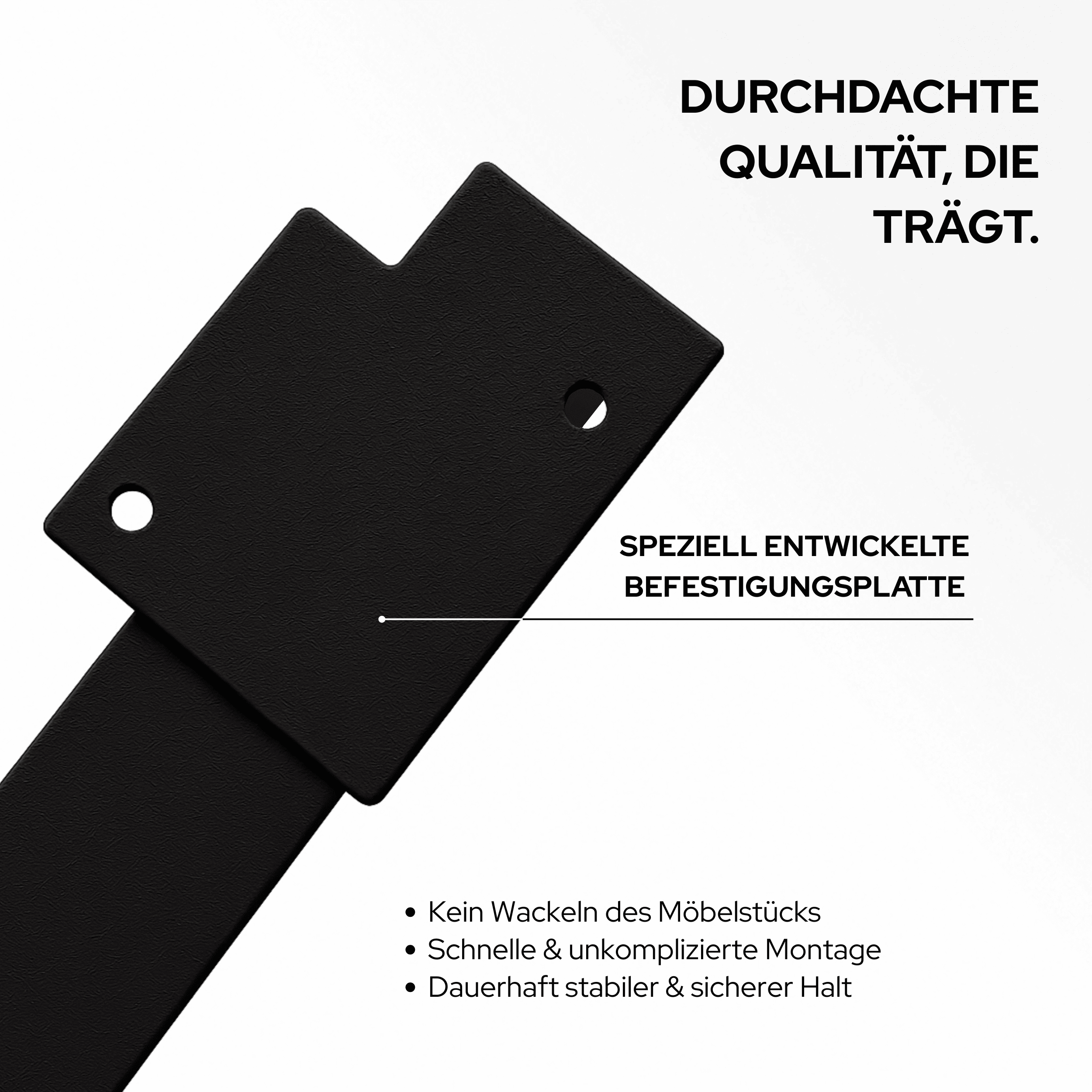 Möbelfüße LUXEMBURG von HEVVA in Schwarz – Detailansicht im Raum