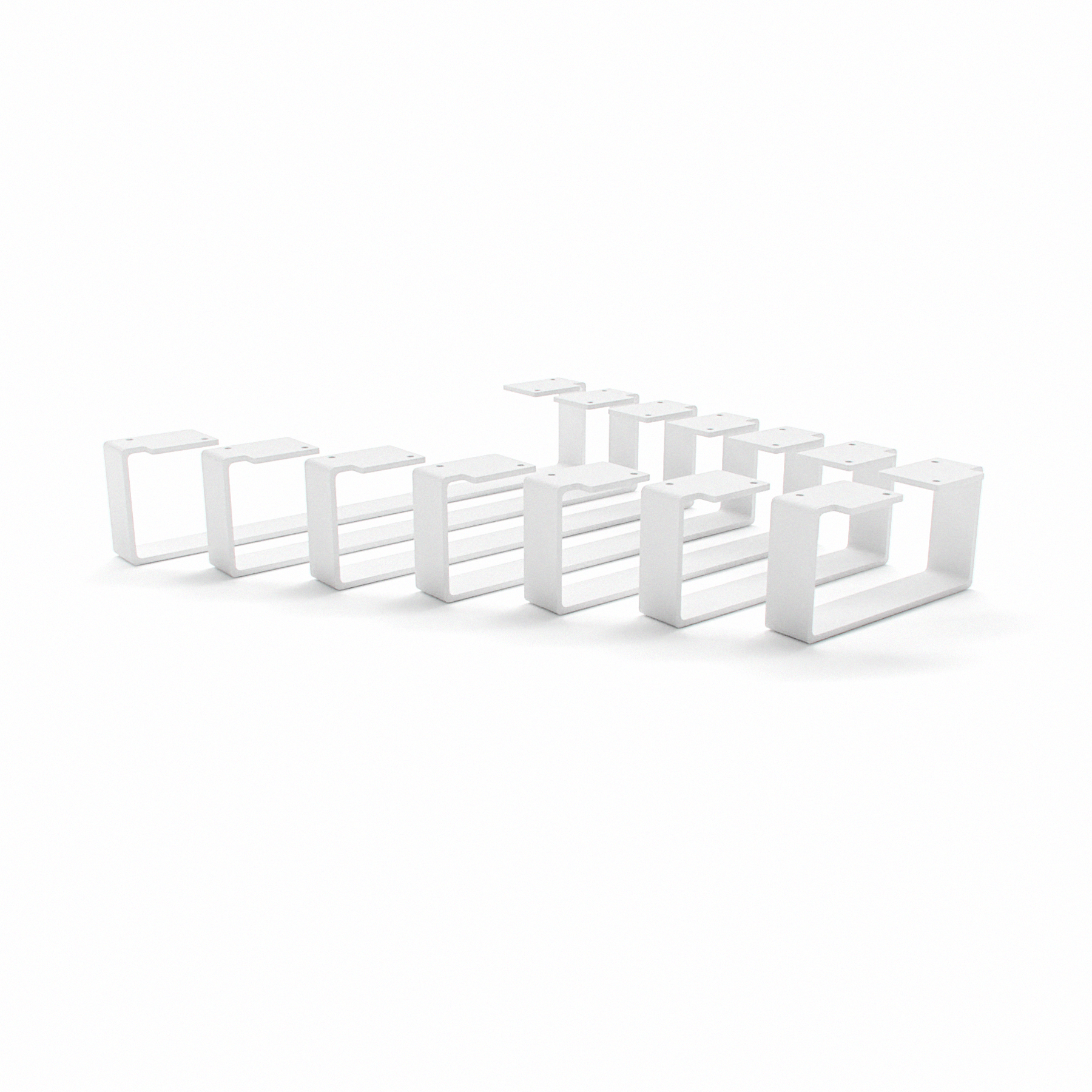 Furniture feet - 10 cm high - LUXEMBOURG - 7 sizes - 2 colors