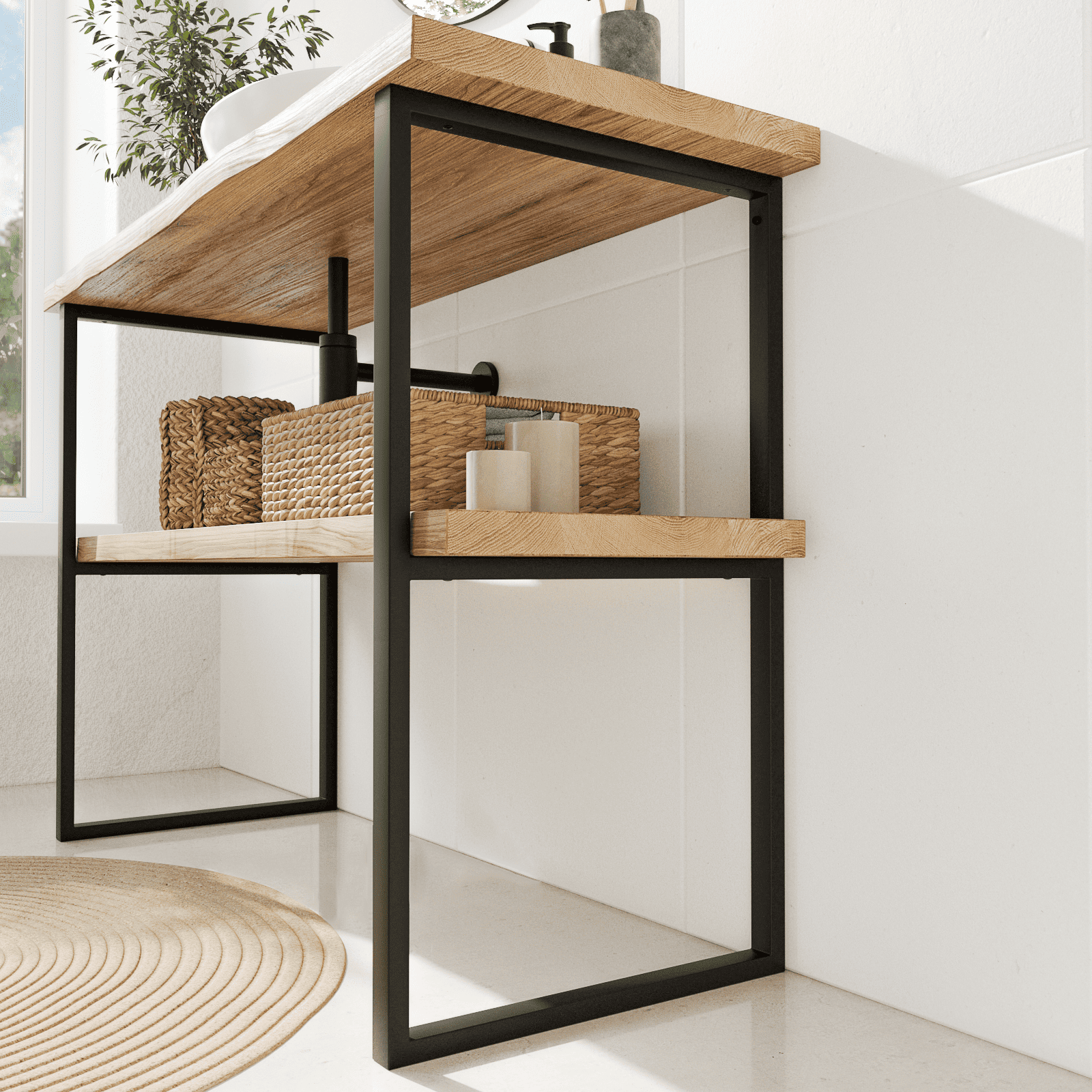 Bastidor de lavabo NECKAR - 75 cm de altura - 7 tamaños - 2 colores
